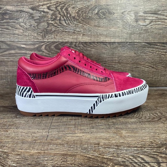 vans zebra old skool stacked